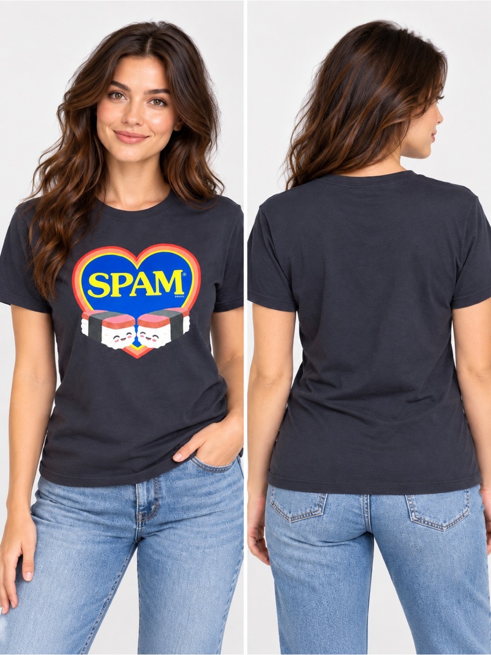 Heart Graphic Short Sleeve Tee - Black